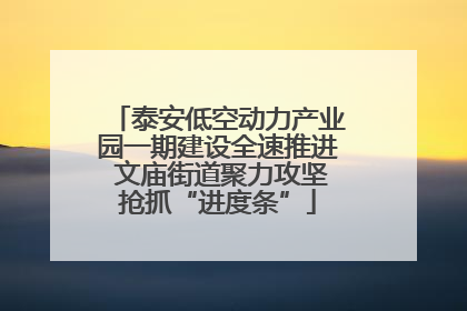 泰安低空动力产业园一期建设全速推进 文庙街道聚力攻坚抢抓“进度条”