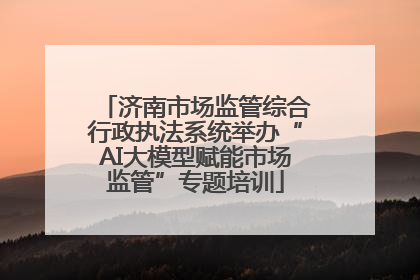 济南市场监管综合行政执法系统举办“AI大模型赋能市场监管”专题培训