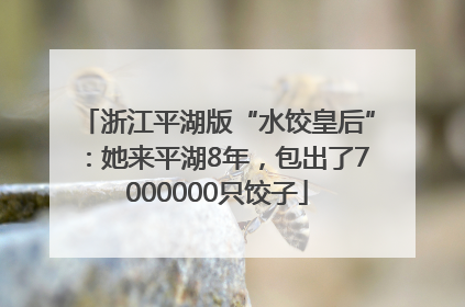 浙江平湖版“水饺皇后”：她来平湖8年，包出了7000000只饺子