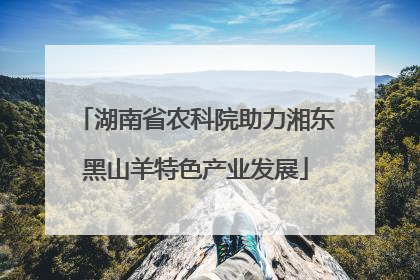 湖南省农科院助力湘东黑山羊特色产业发展