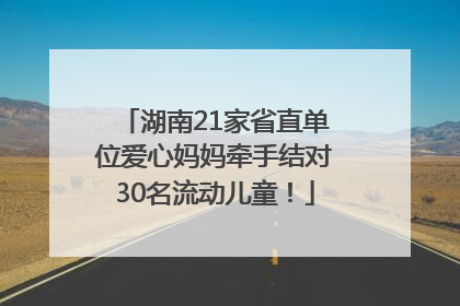 湖南21家省直单位爱心妈妈牵手结对30名流动儿童！