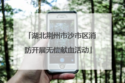 湖北荆州市沙市区消防开展无偿献血活动