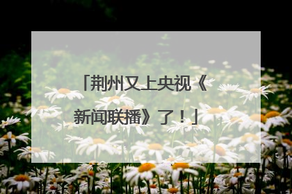 荆州又上央视《新闻联播》了！
