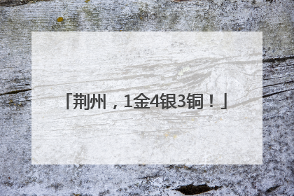 荆州，1金4银3铜！