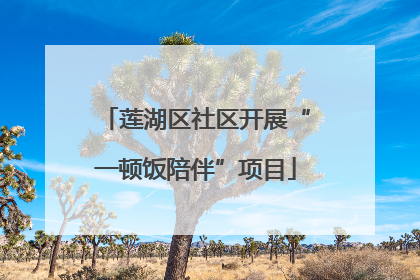 莲湖区社区开展“一顿饭陪伴”项目