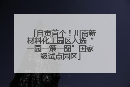 自贡首个！川南新材料化工园区入选“一园一策一图”国家级试点园区