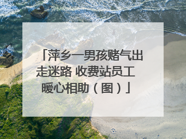 萍乡一男孩赌气出走迷路 收费站员工暖心相助（图）