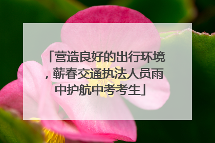 营造良好的出行环境，蕲春交通执法人员雨中护航中考考生