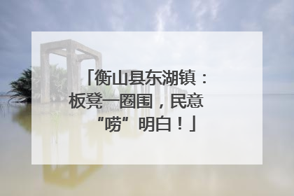 衡山县东湖镇：板凳一圈围，民意“唠”明白！