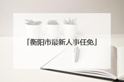 衡阳市最新人事任免