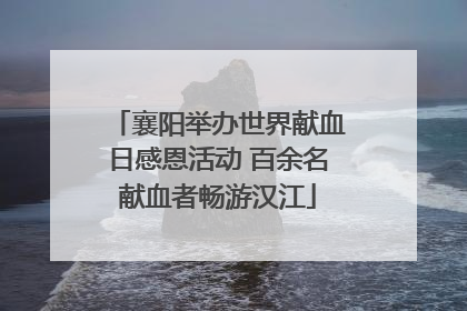 襄阳举办世界献血日感恩活动 百余名献血者畅游汉江
