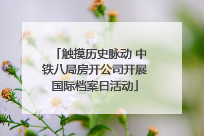 触摸历史脉动 中铁八局房开公司开展国际档案日活动