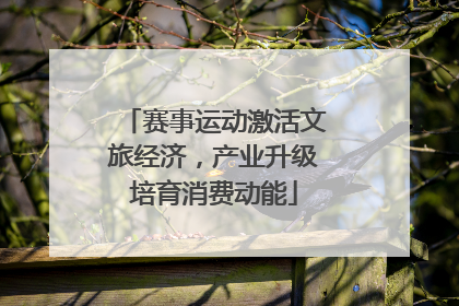 赛事运动激活文旅经济，产业升级培育消费动能