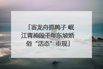 赛龙舟抓鸭子 岷江青神段千年东坡婚俗“活态”重现