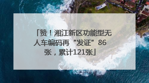 赞！湘江新区功能型无人车编码再“发证”86张，累计121张