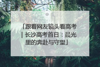 跟着网友镜头看高考｜长沙高考首日：晨光里的奔赴与守望
