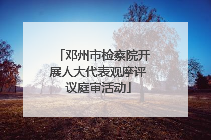邓州市检察院开展人大代表观摩评议庭审活动