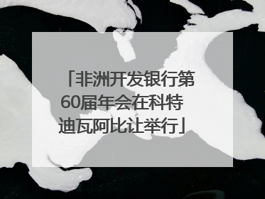 非洲开发银行第60届年会在科特迪瓦阿比让举行