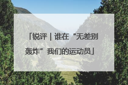 锐评｜谁在“无差别轰炸”我们的运动员