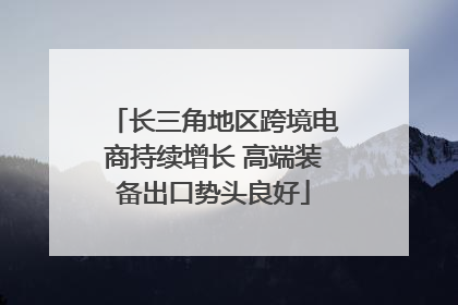 长三角地区跨境电商持续增长 高端装备出口势头良好