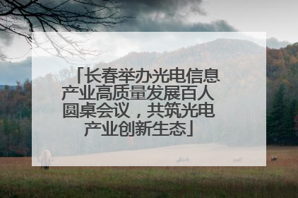 长春举办光电信息产业高质量发展百人圆桌会议，共筑光电产业创新生态