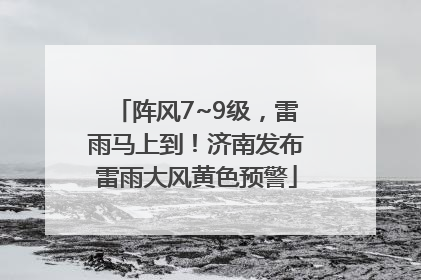 阵风7~9级，雷雨马上到！济南发布雷雨大风黄色预警