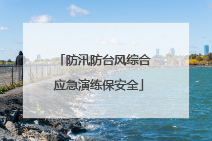 防汛防台风综合应急演练保安全