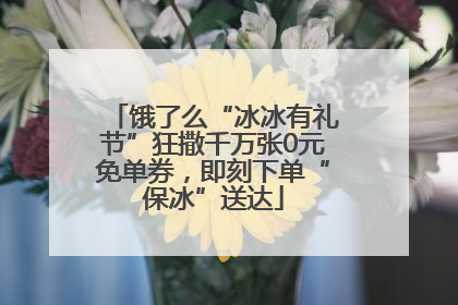 饿了么“冰冰有礼节”狂撒千万张0元免单券，即刻下单“保冰”送达