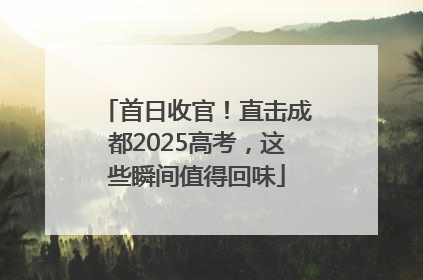 首日收官！直击成都2025高考，这些瞬间值得回味
