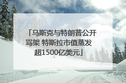 马斯克与特朗普公开骂架 特斯拉市值蒸发超1500亿美元