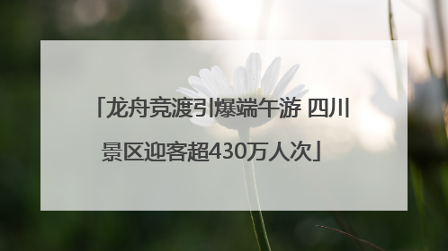 龙舟竞渡引爆端午游 四川景区迎客超430万人次