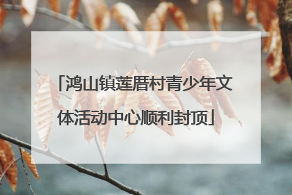 鸿山镇莲厝村青少年文体活动中心顺利封顶