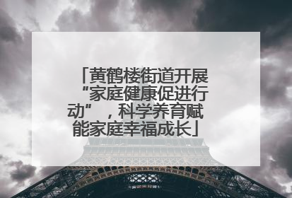 黄鹤楼街道开展“家庭健康促进行动”，科学养育赋能家庭幸福成长