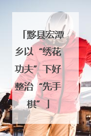 黟县宏潭乡以“绣花功夫”下好整治“先手棋”