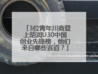3位青年川商登上胡润U30中国创业先锋榜，他们来自哪些赛道？