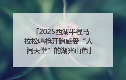 2025西湖半程马拉松鸣枪开跑感受“人间天堂”的湖光山色