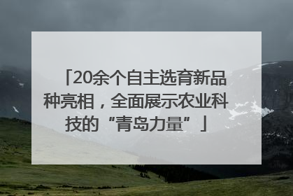 20余个自主选育新品种亮相，全面展示农业科技的“青岛力量”