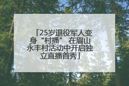 25岁退役军人变身“村播” 在眉山永丰村活动中开启独立直播首秀