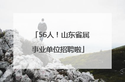 56人！山东省属事业单位招聘啦
